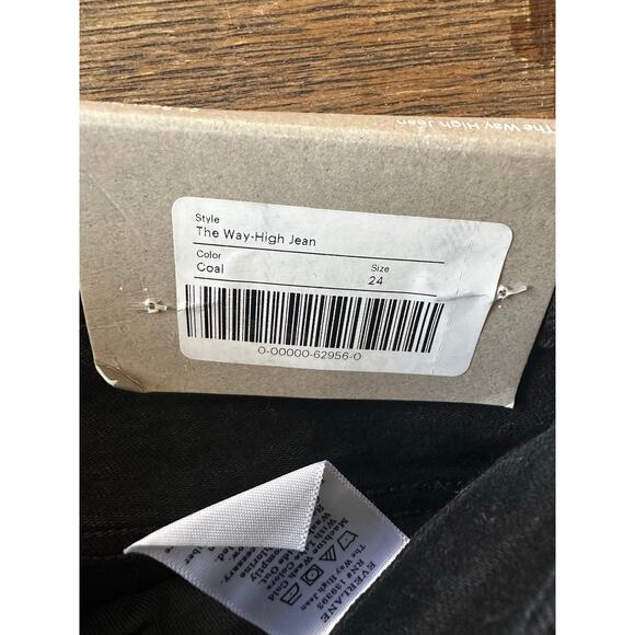 Everlane Way-High Jeans Coal Gray Size 24 NWT Straight Leg - Picture 11 of 13